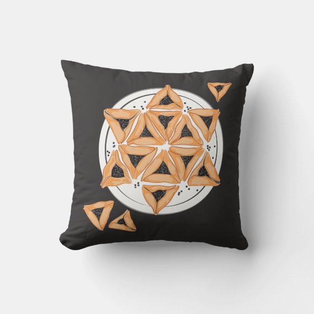 Purim Hamantash Hamantaschen Jewish Star Kudde (Framsida)