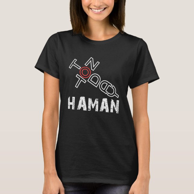 Purim inte idag Haman Costume T Shirt (Framsida)