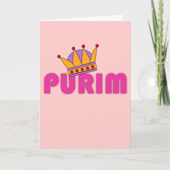 Purim kort med kronan (Framsida)
