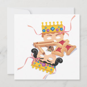 Purim Mask- och Cookies-inbjudan Inbjudningar