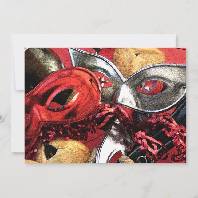 Purim maskerar & den Hamentashen inbjudan (Framsida)