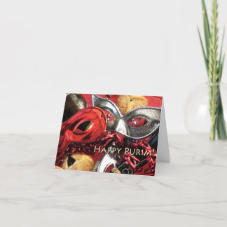 Purim maskerar & det Hamantashen kortet Kort