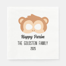 Purim Monkey-maskmaskmaskmaskmaskmaskmaskmaskerad  Pappersservett