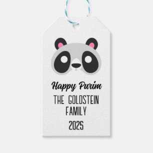 Purim panda björnmaskmaskmaskmaskmaskmaskerad kost presentetikett