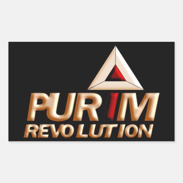 Purim Rektangulärt Klistermärke (Framsida)