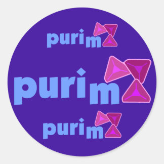 Purim Stickers Runt Klistermärke