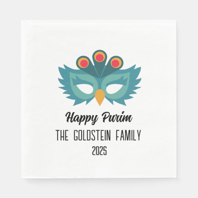 Purim uggla maskmaskmaskmaskmaskmaskmaskmaskmaskma pappersservett (Framsidan)