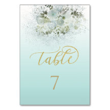 Purist blue ombre romantic blommigt guld calligrap