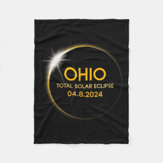 Purkinje-effekt solförmörkelse 2024 Ohio Totalitet Fleecefilt