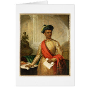 Purniya högsta minister av Mysore, c.1801 (ol Hälsningskort