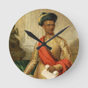 Purniya högsta minister av Mysore, c.1801 (ol Rund Klocka