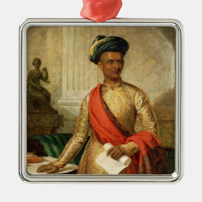 Purniya högsta minister   av Mysore, c.1801 (olja Julgransprydnad Metall (Framsidan)