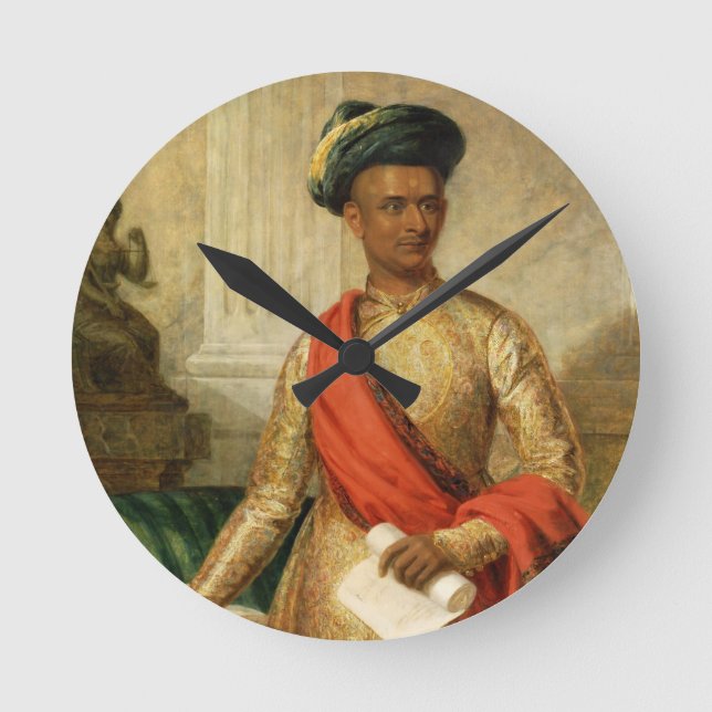 Purniya högsta minister   av Mysore, c.1801 (olja Rund Klocka (Framsida)