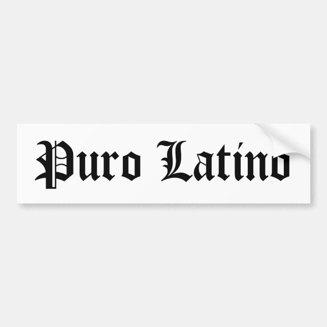 Puro Latino Bildekal (Framsidan)