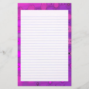 Purpe tonar fodrad brevpapper