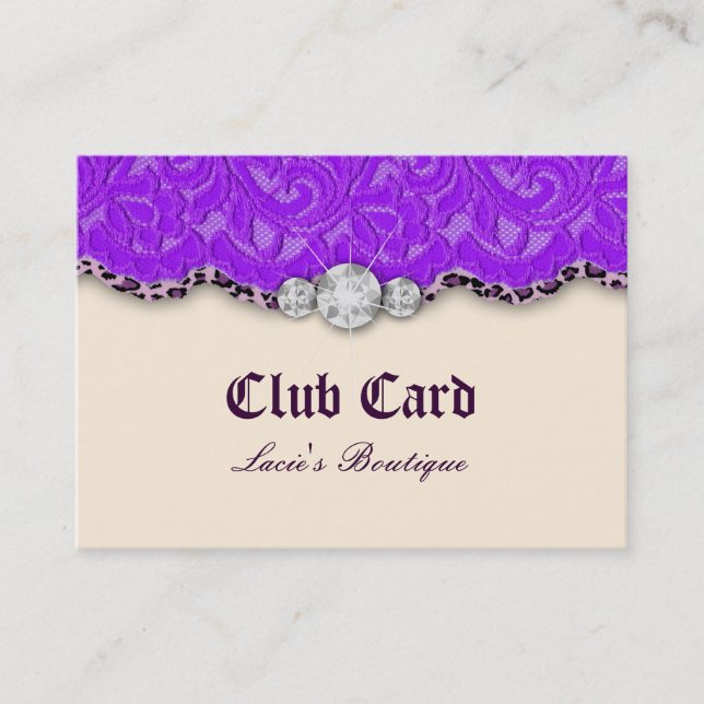 Purpl för Leopard för snöre för kort för (Framsida)