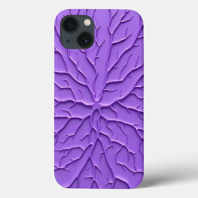 Purple Aesthetic Embossed iPhone Case (Baksida)