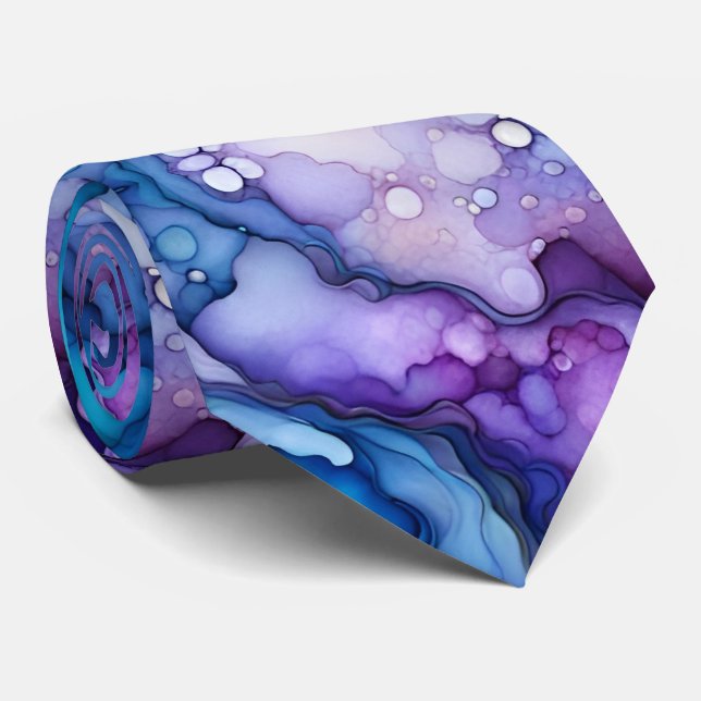 Purple and Blue Fluid Ink Abstract Dreamy Bold Slips (Rullad)