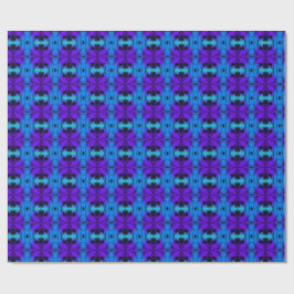Purple and blue Kaleidoscope Fractal Pattern Presentpapper