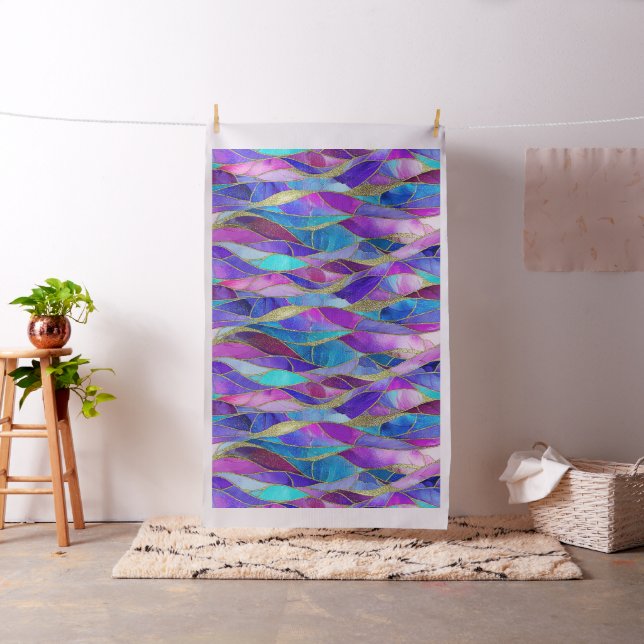 Purple and Blue Stained Glass Mosaic pattern Tyg (In Situ)