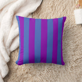 Purple and Blue Stripes Kudde