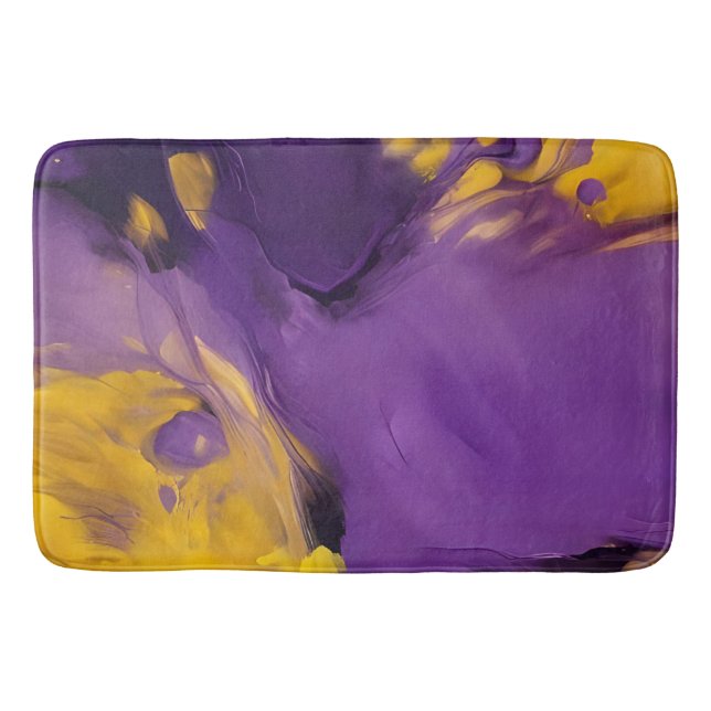 Purple and Gold Abstract Badrumsmatta (Framsidan)