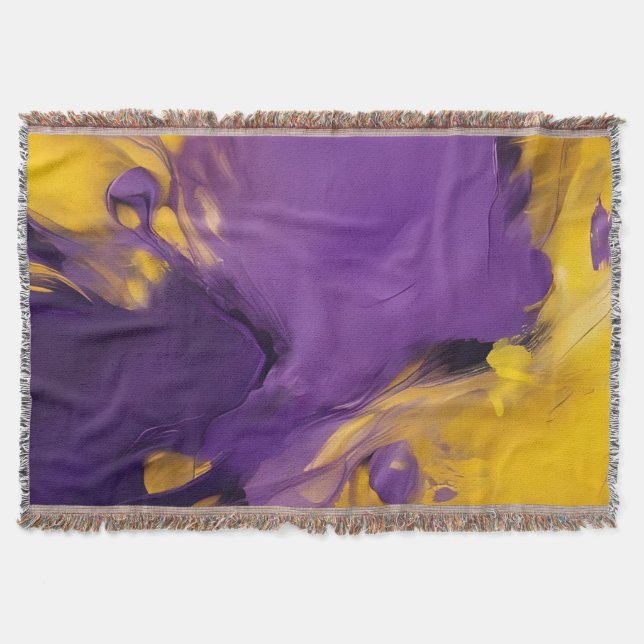 Purple and Gold Abstract Filt (Framsidan)
