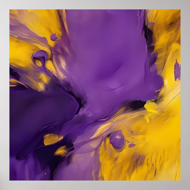 Purple and Gold Abstract Poster (Framsidan)