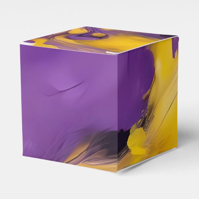 Purple and Gold Abstract Presentaskar (Framsidan Sidan)