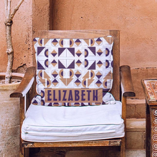 Purple and gold Aesthetic abstract Pattern Kudde (Skapare uppladdad)