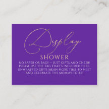 Purple and Gold Baby Shower - Display Shower