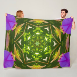 PURPLE AND GREEN ABSTRACT DRAWING. SAMER BRASIL. 4 FLEECEFILT