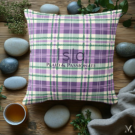 Purple and Green Plaid | Custom Elegant Tartan Kudde