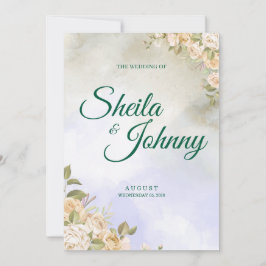 Purple and Sage Pastel Elegance Wedding  Inbjudningar