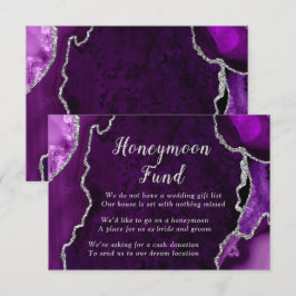 Purple and Silver Agate Honeymoon Fund Tilläggskort