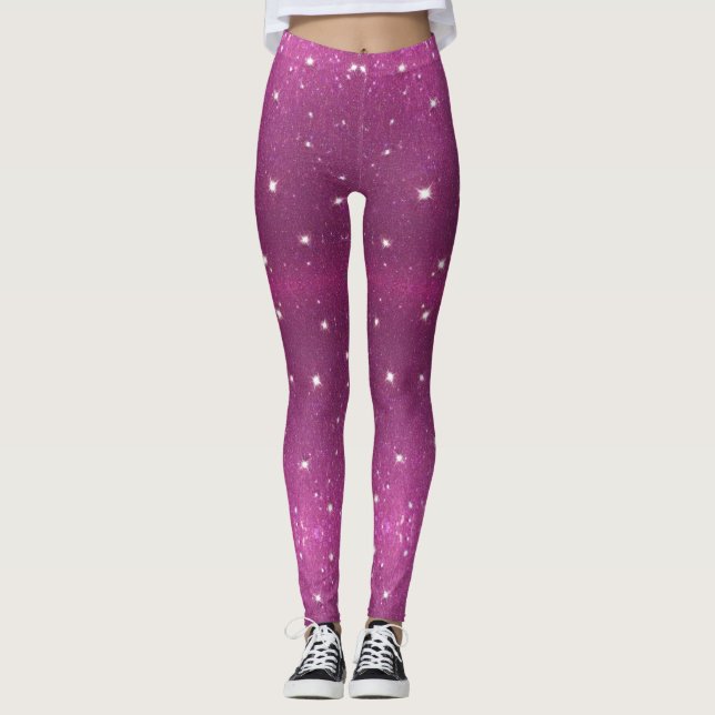 Purple and Silver Star Leggings (Framsida)