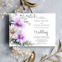 Purple and White Daisies Wedding