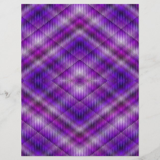 Purple Argyle Bulk Scrapbook Paper Pages Reklamblad (Framsidan)