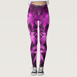 purple autumn sport leggings