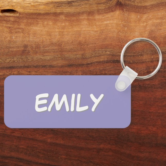 Purple Backpack Tag Nyckelring (Framsida)