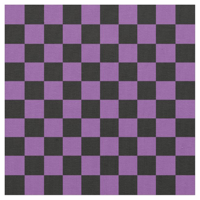 Purple & Black Checkerboard Tyg (Närbild)