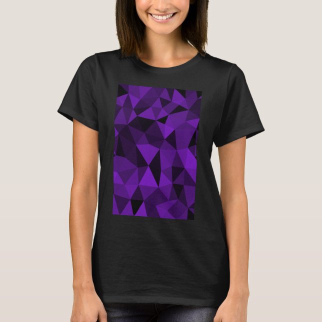 Purple black geometric mesh pattern t shirt (Framsida)