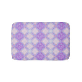 Purple Blue Blush Abstract Bohemian Kaleidoscope Badrumsmatta