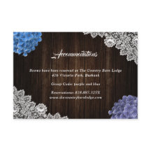 Purple Blue Floral Wedding Hotel Accommodation