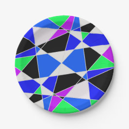 Purple blue white triangle abstract