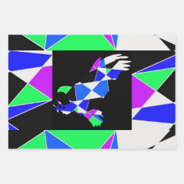 Purple blue White triangle abstract