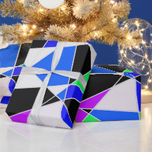 Purple blue white triangle abstract 