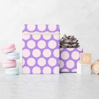 Purple Blush Polka Dot Modern Wrapping Paper Presentpapper