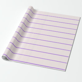 Purple Blush Stripe Wrapping Paper Presentpapper
