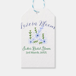 Purple boho love in Bloom bridal shower name retro Presentetikett